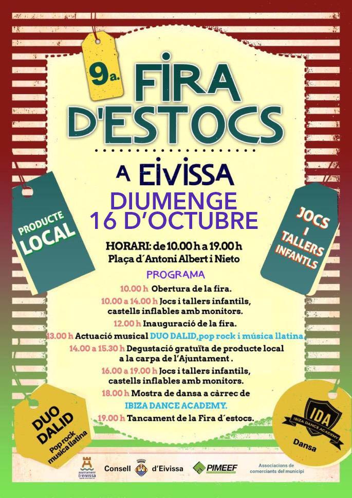 Imagen La Fira d’Estocs en Ibiza celebrará su novena edición el Domingo 16 de octubre en la Plaza de Antoni Albert i Nieto.